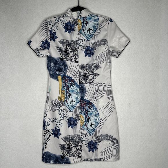 Women's Evening Cheongsam Dress Style Chinese Traditional Prom Medium White - Picture 10 of 10